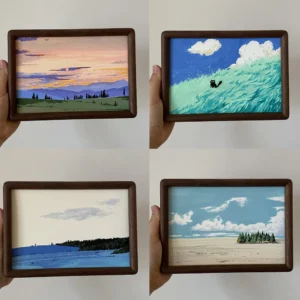 NO.9- NO.12 Acrylic Landscape Painting