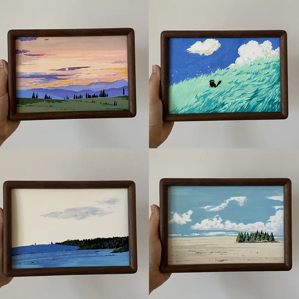 NO.9- NO.12 Acrylic Landscape Painting